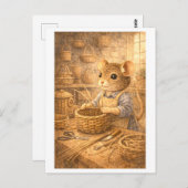 Career Mouse as Basket Weaver Briefkaart (Voorkant / Achterkant)