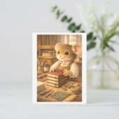 Career Mouse as Book Binder Briefkaart (Staand voorkant)