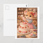 Career Mouse as Cake Decorator Briefkaart (Voorkant / Achterkant)