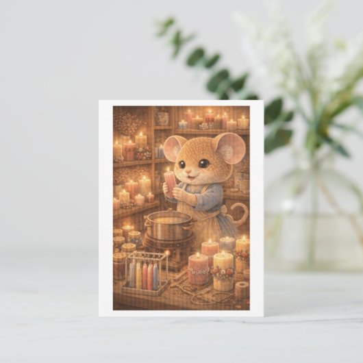 Career Mouse as Candle Maker Briefkaart (Staand voorkant)