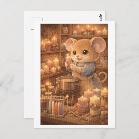 Career Mouse as Candle Maker Briefkaart (Voorkant / Achterkant)