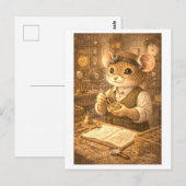 Career Mouse as Clock Maker Briefkaart (Voorkant / Achterkant)