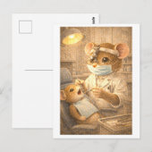 Career Mouse as Dentist Briefkaart (Voorkant / Achterkant)