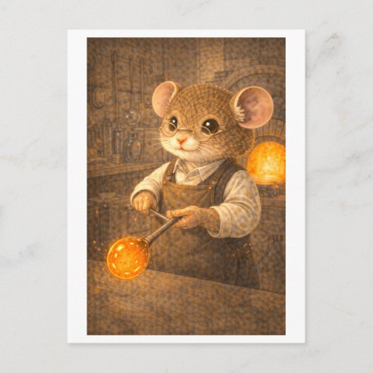 Career Mouse as Glass Blower Briefkaart (Voorkant)