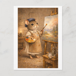 Career Mouse as Painter Briefkaart