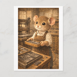 Career Mouse as Printer Briefkaart