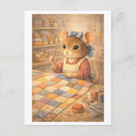 Career Mouse as Quilter Briefkaart