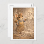 Career Mouse as Sculptor Briefkaart (Voorkant / Achterkant)