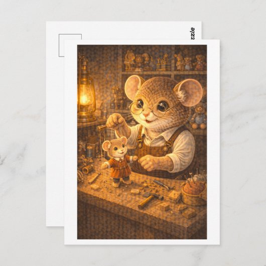 Career Mouse as Toy Maker Briefkaart (Voorkant / Achterkant)