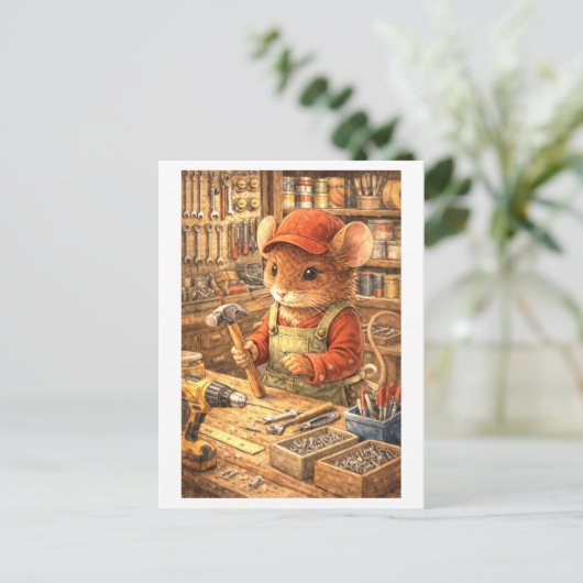 Career Mouse at Hardware Store Briefkaart (Staand voorkant)