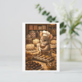 Career Mouse in Chocolate Shop Briefkaart (Staand voorkant)