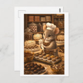 Career Mouse in Chocolate Shop Briefkaart (Voorkant / Achterkant)