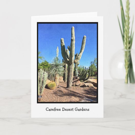 Carefree Desert Gardens Blank Wenskaart Kaart (Voorkant)