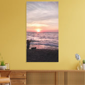 Carefree strandscène. canvas afdruk (Insitu (Woonkamer))