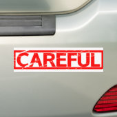 Careful Stamp Bumpersticker (Op auto)