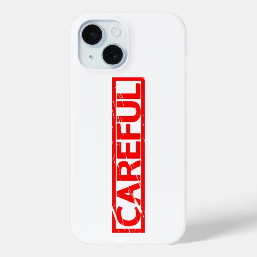 Careful Stamp Case-Mate iPhone Case (Achterkant)