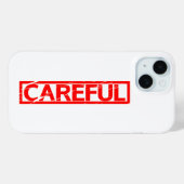 Careful Stamp Case-Mate iPhone Case (Achterkant (horizontaal))