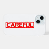 Careful Stamp iPhone 15 Case (Achterkant horizontaal)