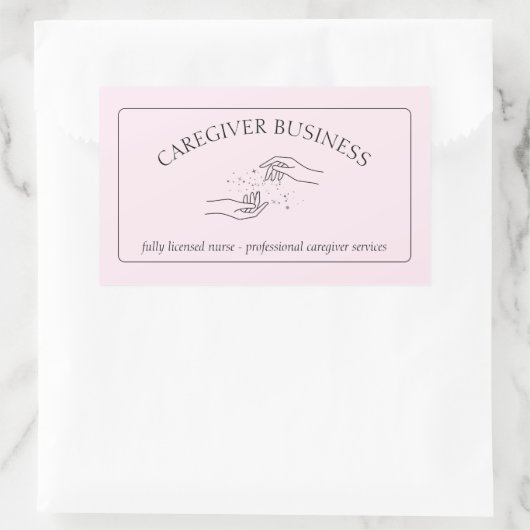 Caregiver Caregiving Adult Out patient Home Nurse Rechthoekige Sticker (Tas)