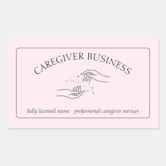 Caregiver Caregiving Adult Out patient Home Nurse Rechthoekige Sticker (Voorkant)
