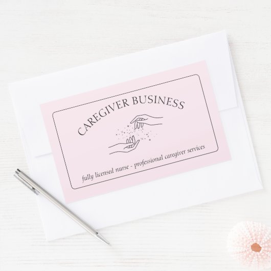 Caregiver Caregiving Adult Out patient Home Nurse Rechthoekige Sticker (Envelop)