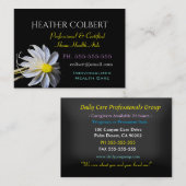 Caregiver Floral Serenity Cheerful Professional Visitekaartje (Voorkant / Achterkant)