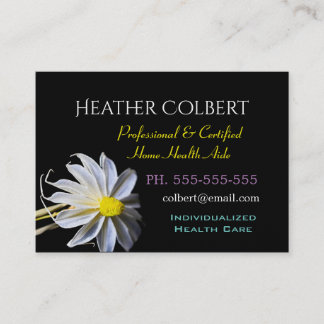 Caregiver Floral Serenity Cheerful Professional Visitekaartje