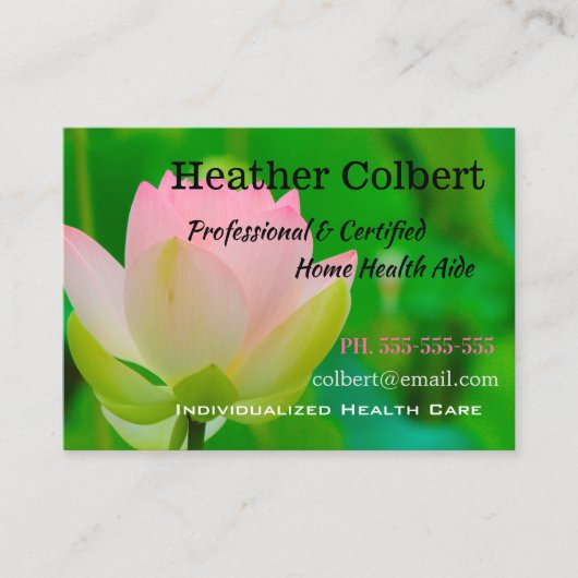 Caregiver Fresh Floral Joy Visitekaartje (Voorkant)