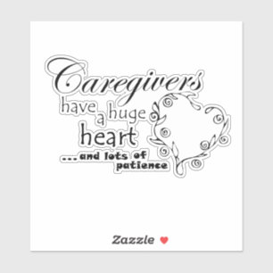 Caregiver heeft een hart van goud en veel... sticker