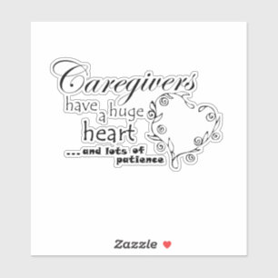 Caregiver heeft een hart van goud en veel... sticker