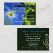 Caregiver Morning Glory Floral Professional Visitekaartje (Voorkant / Achterkant)