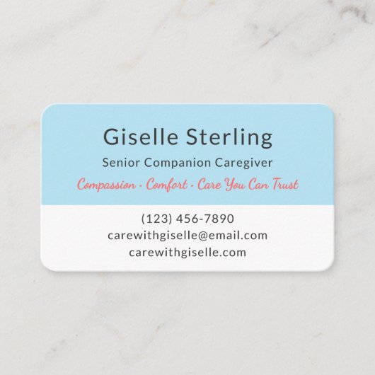 Caregiver Service Modern Home Help Visitekaartje (Voorkant)