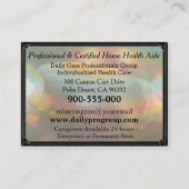 Caregiver Service Ruby Elegant Visitekaartje (Achterkant)