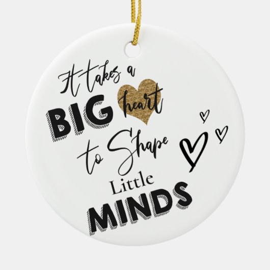 Caregiver Waardering Dank U Cadeau voor Docenten Keramisch Ornament (Voorkant)