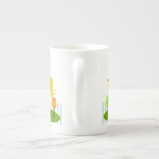 Caregiver Whimsical Birds Porselein Kop (Achterkant)