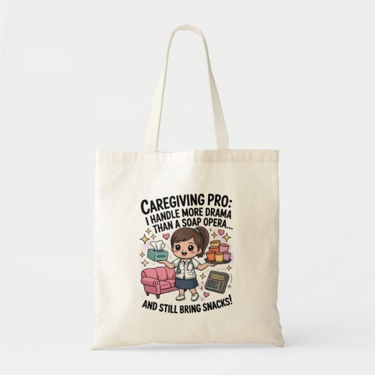 Caregiving Pro Funny Soap Opera Drama  Tote Bag (Voorkant)
