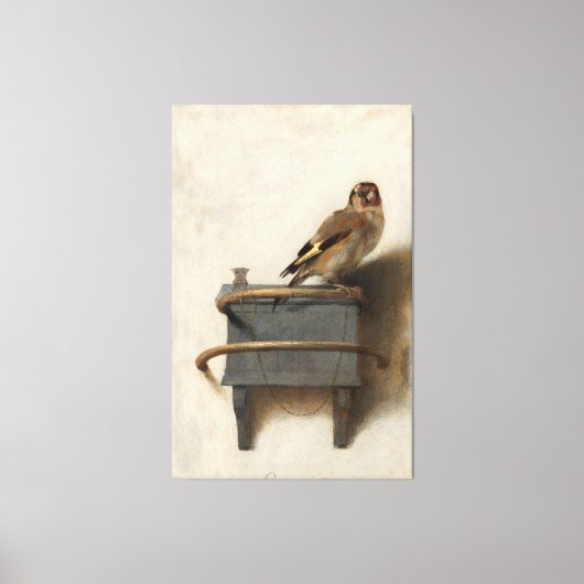 Carel Fabritius - De goudvink Canvas Afdruk (Voorkant)