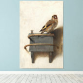 Carel Fabritius - De goudvink Canvas Afdruk (Insitu (Houten vloer))