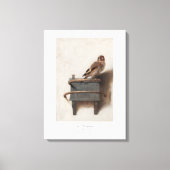 Carel Fabritius Goldfinch Dutch 1654 Fine Art Canvas Afdruk (Voorkant)