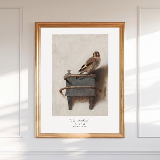 Carel Fabritius Goldfinch Dutch 1654 Fine Art Poster