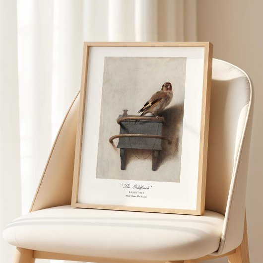 Carel Fabritius Goldfinch Dutch 1654 Fine Art Poster