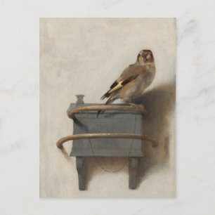 Carel Fabritius, The Goldfinch - 17th C. Fine Art  Briefkaart