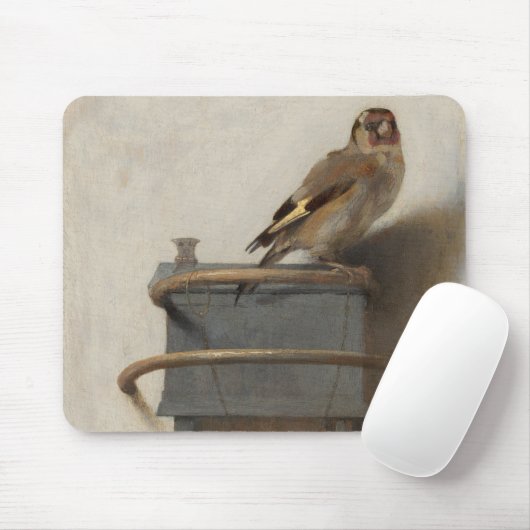Carel Fabritius, The Goldfinch - 17th C. Fine Art Muismat (Met muis)
