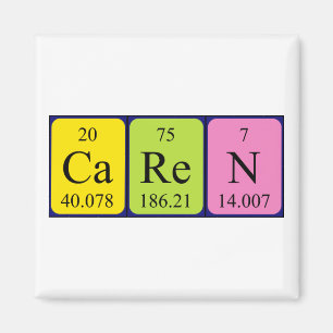 Caren periodieke lijstnaam magnet