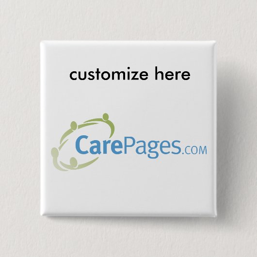 CarePages.com Custom Logo Magnet Vierkante Button 5,1 Cm (Voorkant)