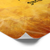 Cares smelt als je knielt in je tuin. poster (Hoek)