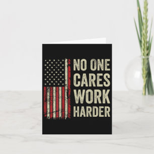 Cares Work Harder - Motivatie Workout Gym (terug) Kaart