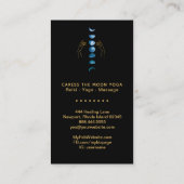 *~* Caress Moon Blue Blauwgroen Phases + Hands Sta Visitekaartje (Achterkant)