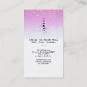 *~* Caress Moon Phases + Hands Celestial Glitter Visitekaartje (Achterkant)
