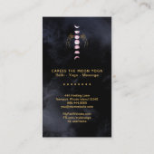*~* Caress the roze moon Phases + Hands Celestial Visitekaartje (Achterkant)